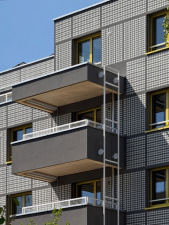 Fassaden, Fenster aus Metall, Verputz · Espenhof West — Weyell Zipse Architekten