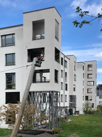 Fassaden, Balkone aus Metall, Verputz · Wohnsiedlung Triemli1 — Hauenstein La Roche Schedler