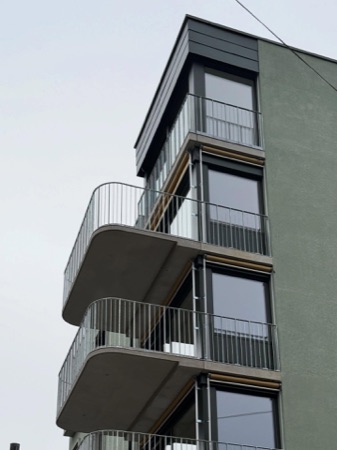 Fassaden, Handläufe aus Beton, Metall · Mehrfamilienhaus Imfeldstrasse 5 und 7 — Huggenbergerfries Architekten