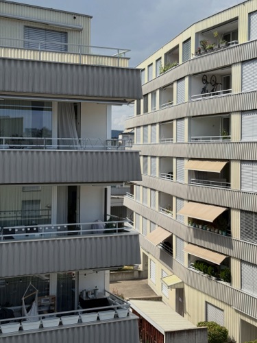 Fassaden, Balkone · Siedlung Hausäcker — Hauenstein La Roche Schedler