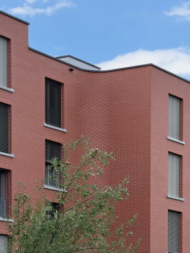 Fassaden aus Backstein · Wohnsiedlung Im Stückler — Adrian Streich Architekten