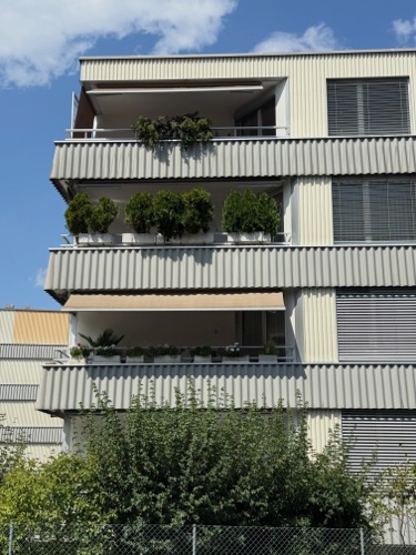 Fassaden, Balkone · Siedlung Hausäcker — Hauenstein La Roche Schedler