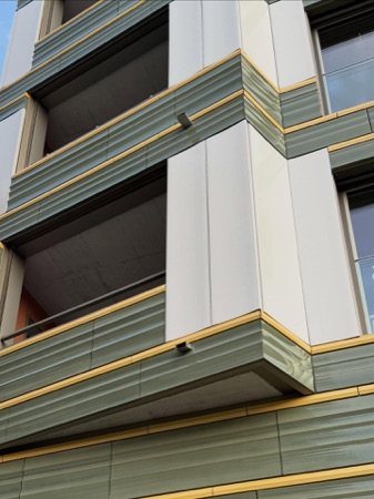 Fassaden, Handläufe aus Beton, Metall · Wohnüberbauung Wydäckerring — Duplex Architekten
