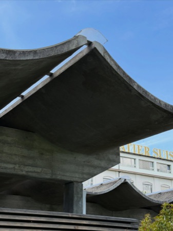 Vordächer aus Beton, Holz · Seebad Kilchberg — Hornberger Architekten