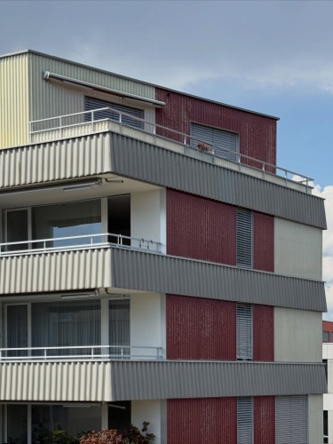 Fassaden, Balkone · Siedlung Hausäcker — Hauenstein La Roche Schedler