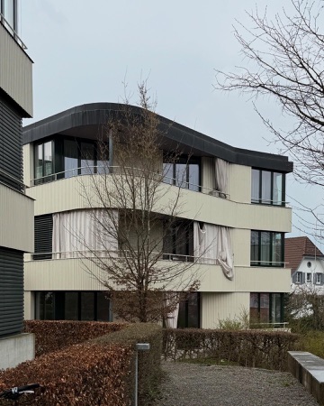 Fassaden, Fenster aus Metall, Glas · Wohnüberbauung Am Katzenbach III — BS+EMI Architektenpartner