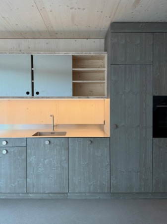 Küchen, Decken aus Holz, Metall · Atelierhäuser Horgen Ebnet — Neff Neumann Architekten