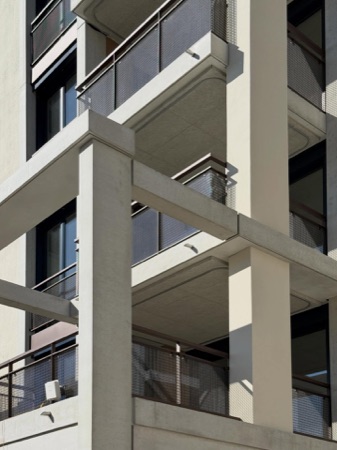 Fassaden, Balkone aus Beton, Metall · Wohnsiedlung Hardau I — Graber Pulver Architekten