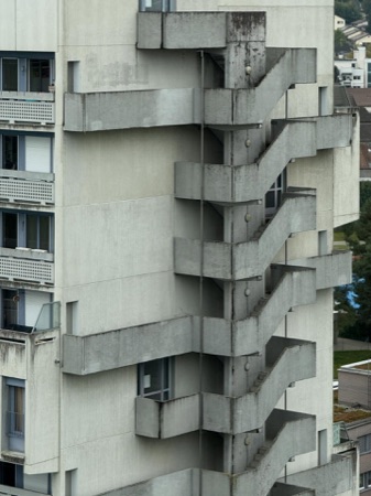 Fassaden, Treppenhäuser aus Beton · Unteraffoltern II «Isengrind» — Georges-Pierre Dubois