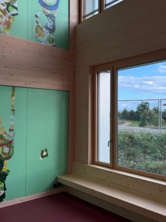 Fenster aus Holz, Glas · Schulhaus Nägelimoos — Galli Rudolf Architekten