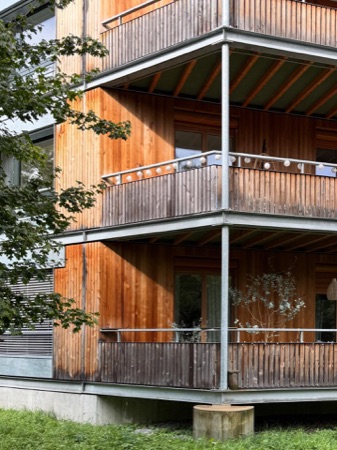 Handläufe, Balkone aus Holz, Metall · Zellweger-Park | Weiherweg — EM2N