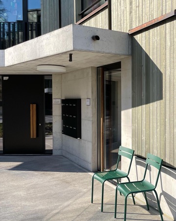 Türen, Eingänge aus Beton, Holz · Strickler-Areal — Neff Neumann Architekten