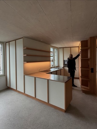 Küchen aus Beton, Holz · Mehrfamilienhaus Imfeldstrasse 5 und 7 — Huggenbergerfries Architekten