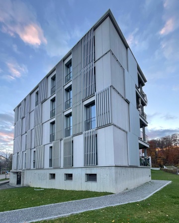 Fassaden, Balkone aus Beton, Metall · Wohnsiedlung Guggach — Althammer Hochuli Architekten