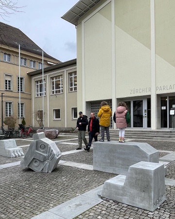 Fassaden, Eingänge aus Beton, Glas · Rathaus-Provisorium — Ernst Niklaus Fausch Partner
