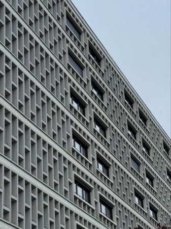 Fassaden, Fenster aus Beton, Glas · Umnutzung Felix Platter-Spital — Müller Sigrist Architekten