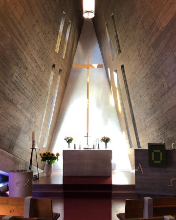 Fenster, Decken aus Beton, Glas · Martin-Luther-Kirche — Ernst-Ulrich Krägel / Franz Steinbrüchel