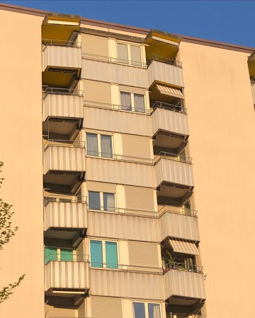 Fassaden, Fenster aus Metall, Glas · Alterssiedlung Felsenrain — Edy Rudolf Knupfer