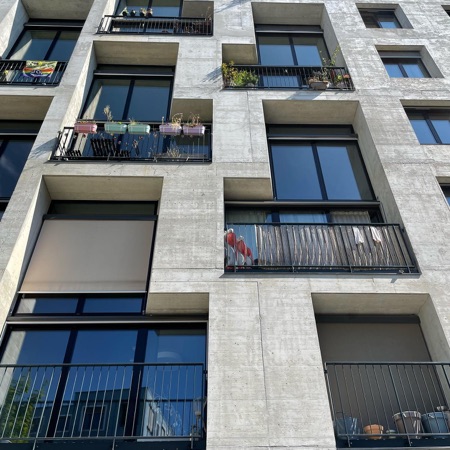 Fassaden, Fenster aus Beton, Metall · Mehr als Wohnen, Haus G — pool Architekten