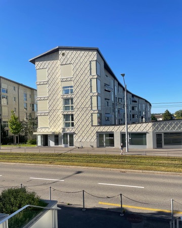 Fassaden, Fenster aus Glas, Keramik · Wohnsiedlung Schwamendinger-Dreieck, Baufeld A — BS+EMI Architektenpartner