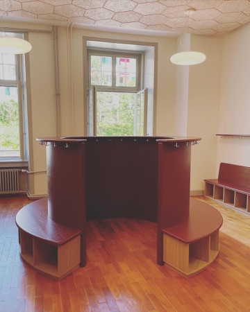 Fenster, Decken aus Holz, Metall · Schulhaus Wasserwerkstrasse — Mentha Walther Architekten