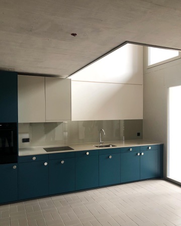 Oberlichter, Küchen aus Beton, Glas · Geistlich-Areal, Baufeld C1 — Graber Pulver Architekten