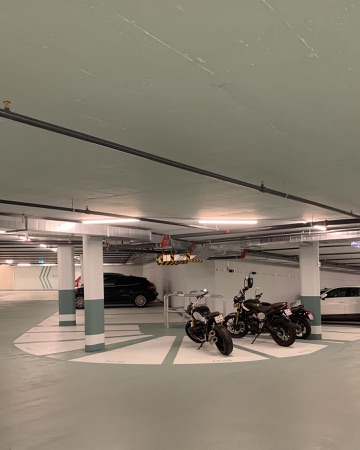 Stützen, Decken aus Beton · Wohnüberbauung Wydäckerring — Duplex Architekten