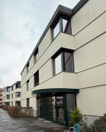 Fassaden, Fenster aus Metall, Glas · Wohnüberbauung Am Katzenbach III — BS+EMI Architektenpartner