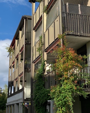 Fassaden, Balkone aus Beton, Metall · Entlisberg — Meier Hug Architekten
