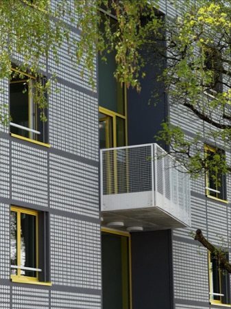 Fassaden, Fenster aus Metall, Glas · Espenhof West — Weyell Zipse Architekten