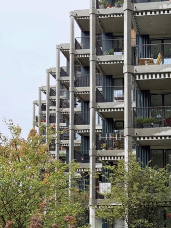 Fassaden, Handläufe aus Beton, Metall · Alterswohnen Rehbühl — Neff Neumann Architekten