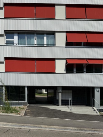 Fassaden, Fenster aus Metall, Glas · Wohnsiedlung Im Sihltal — Roider Giovanoli Architekten