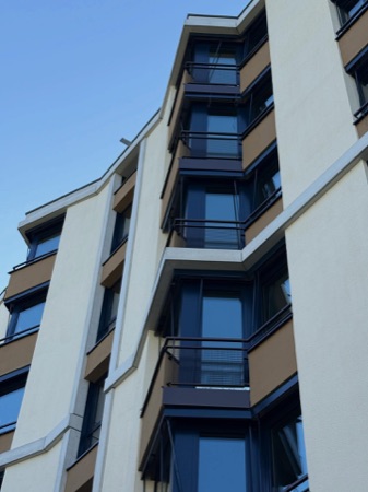 Fassaden, Fenster aus Beton, Glas · Wohnsiedlung Hardau I — Graber Pulver Architekten